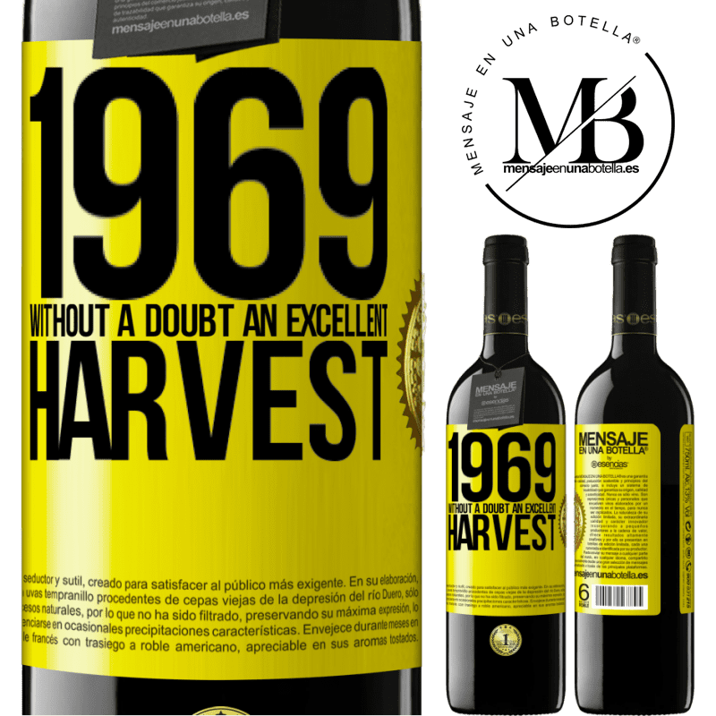 24,95 € Free Shipping | Red Wine RED Edition Crianza 6 Months 1969. Without a doubt, an excellent harvest Yellow Label. Customizable label Aging in oak barrels 6 Months Harvest 2019 Tempranillo