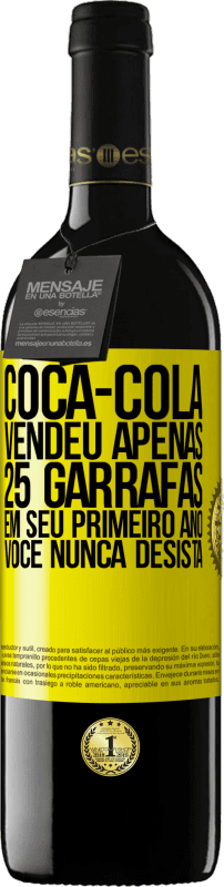 «Coca-Cola vendeu apenas 25 garrafas em seu primeiro ano. Você nunca desista» Edição RED MBE Reserva