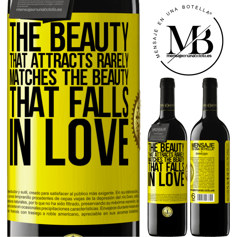 24,95 € Free Shipping | Red Wine RED Edition Crianza 6 Months The beauty that attracts rarely matches the beauty that falls in love Yellow Label. Customizable label Aging in oak barrels 6 Months Harvest 2019 Tempranillo