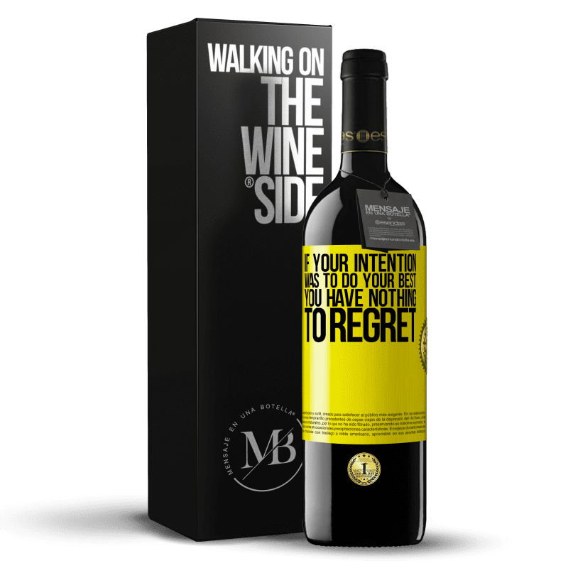 39,95 € Free Shipping | Red Wine RED Edition MBE Reserve If your intention was to do your best, you have nothing to regret Yellow Label. Customizable label Reserve 12 Months Harvest 2014 Tempranillo