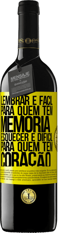 «Lembrar é fácil para quem tem memória. Esquecer é difícil para quem tem coração» Edição RED MBE Reserva