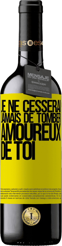 39,95 € | Vin rouge Édition RED MBE Réserve Je ne cesserai jamais de tomber amoureux de toi Étiquette Jaune. Étiquette personnalisable Réserve 12 Mois Récolte 2015 Tempranillo