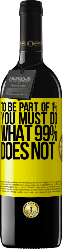 «1％の一部になるには、99％がしないことをしなければなりません» REDエディション MBE 予約する