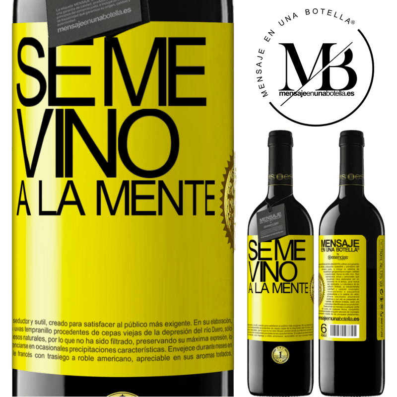 39,95 € 送料無料 | 赤ワイン REDエディション MBE 予約する Se me VINO a la mente… 黄色のラベル. カスタマイズ可能なラベル 予約する 12 月 収穫 2016 Tempranillo