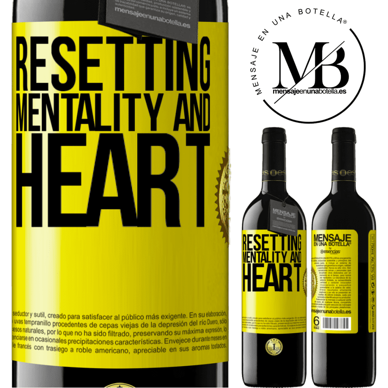 24,95 € Free Shipping | Red Wine RED Edition Crianza 6 Months Resetting mentality and heart Yellow Label. Customizable label Aging in oak barrels 6 Months Harvest 2019 Tempranillo