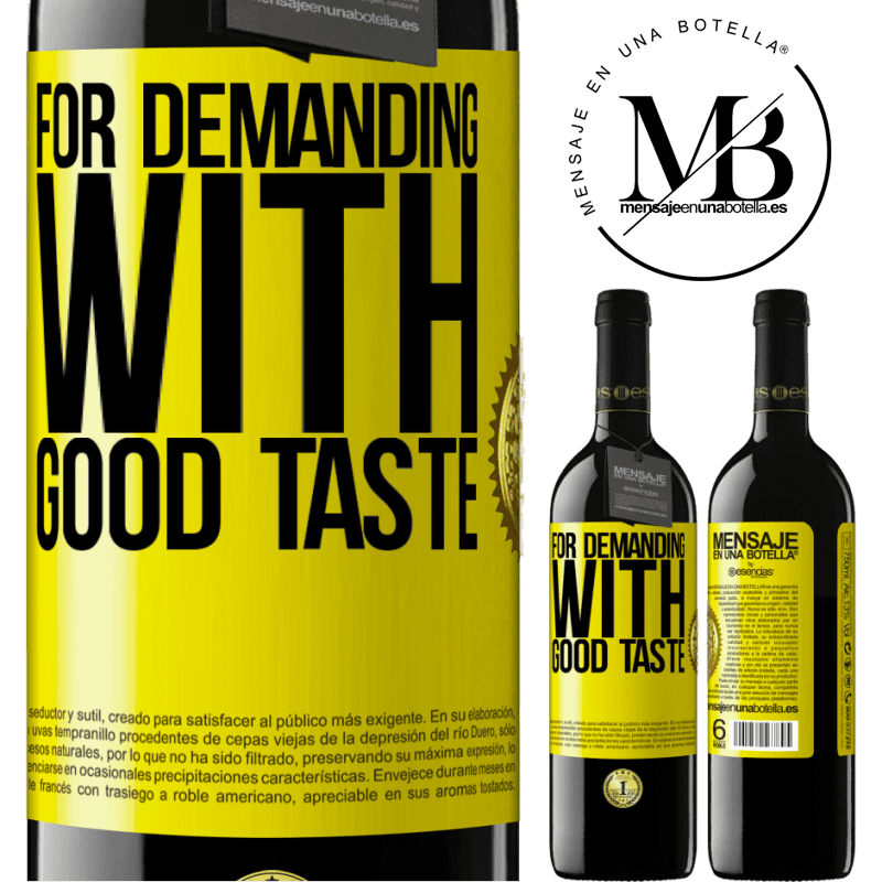 24,95 € Free Shipping | Red Wine RED Edition Crianza 6 Months For demanding with good taste Yellow Label. Customizable label Aging in oak barrels 6 Months Harvest 2019 Tempranillo
