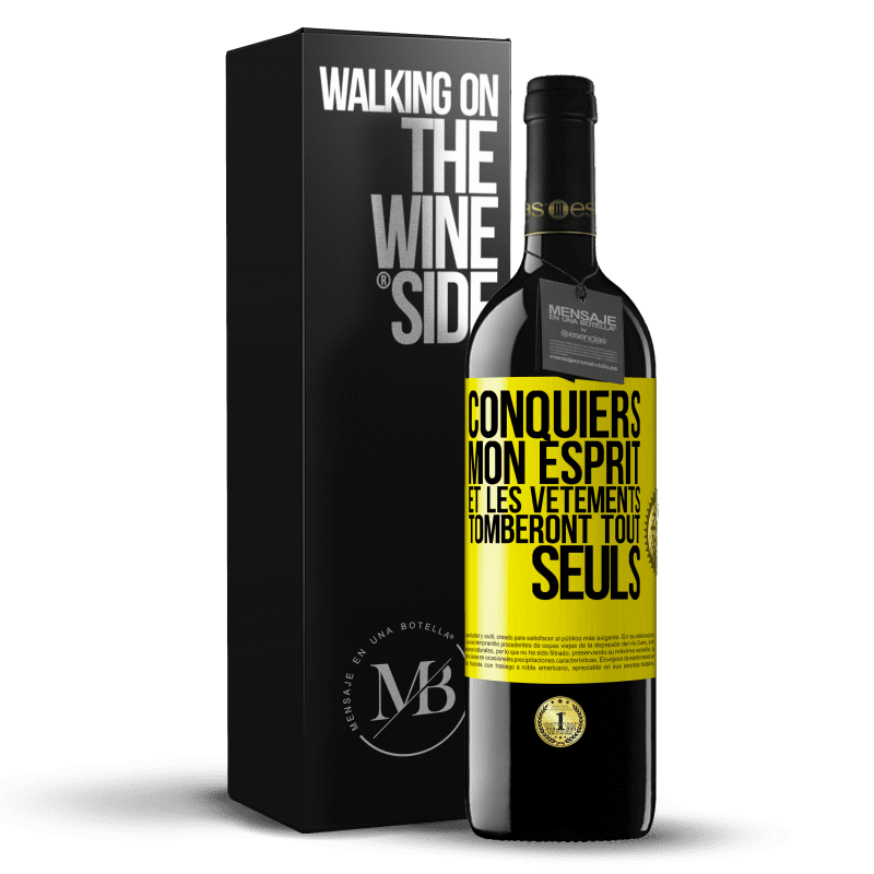 39,95 € Envoi gratuit | Vin rouge Édition RED MBE Réserve Conquiers mon esprit et les vêtements tomberont tout seuls Étiquette Jaune. Étiquette personnalisable Réserve 12 Mois Récolte 2015 Tempranillo