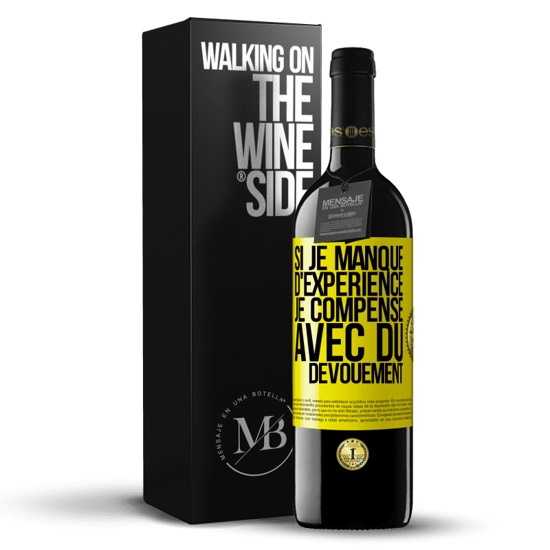 39,95 € Envoi gratuit | Vin rouge Édition RED MBE Réserve Si je manque d'expérience, je compense avec du dévouement Étiquette Jaune. Étiquette personnalisable Réserve 12 Mois Récolte 2015 Tempranillo