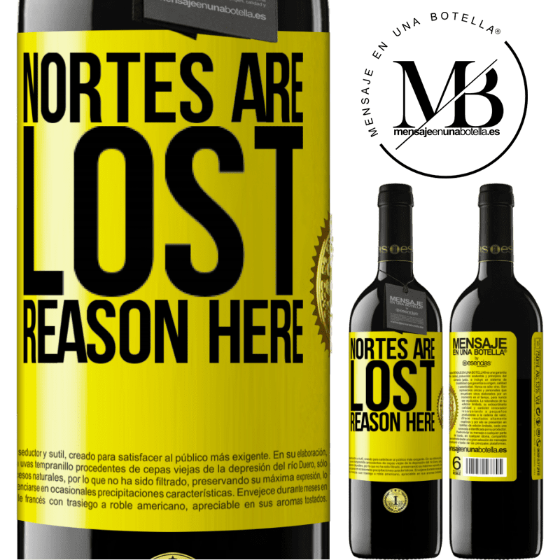 24,95 € Free Shipping | Red Wine RED Edition Crianza 6 Months Nortes are lost. Reason here Yellow Label. Customizable label Aging in oak barrels 6 Months Harvest 2019 Tempranillo