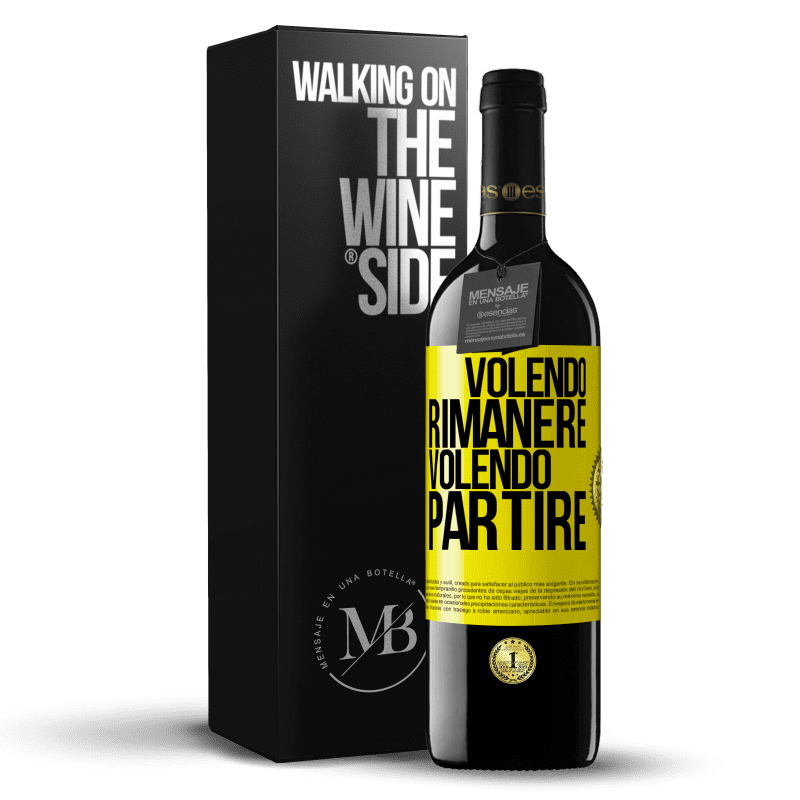 39,95 € Spedizione Gratuita | Vino rosso Edizione RED MBE Riserva Volendo rimanere volendo partire Etichetta Gialla. Etichetta personalizzabile Riserva 12 Mesi Raccogliere 2015 Tempranillo