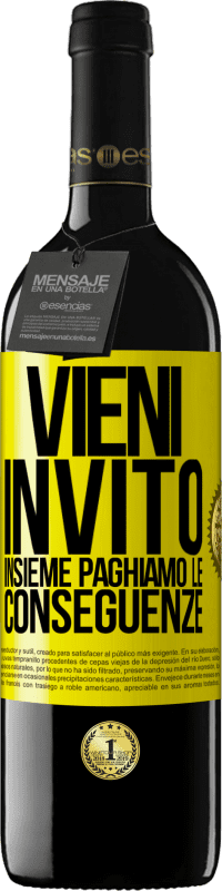 39,95 € Spedizione Gratuita | Vino rosso Edizione RED MBE Riserva Vieni, invito, insieme paghiamo le conseguenze Etichetta Gialla. Etichetta personalizzabile Riserva 12 Mesi Raccogliere 2016 Tempranillo