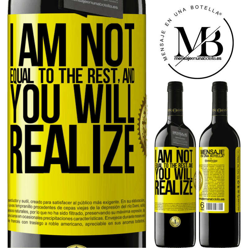 24,95 € Free Shipping | Red Wine RED Edition Crianza 6 Months I am not equal to the rest, and you will realize Yellow Label. Customizable label Aging in oak barrels 6 Months Harvest 2019 Tempranillo