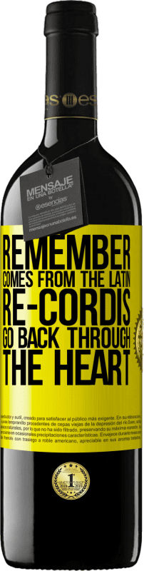 «REMEMBER, from the Latin re-cordis, go back through the heart» RED Edition MBE Reserve
