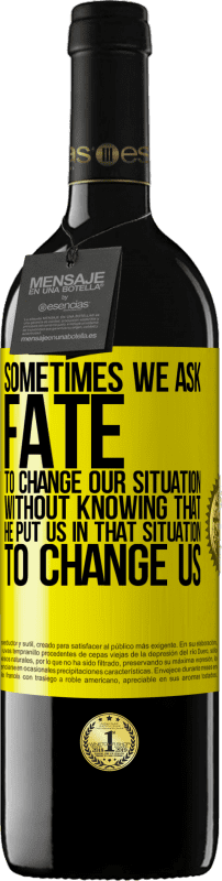 «Sometimes we ask fate to change our situation without knowing that he put us in that situation, to change us» RED Edition MBE Reserve