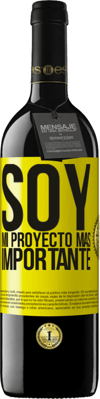 39,95 € | Vino Tinto Edición RED MBE Reserva Soy mi proyecto más importante Etiqueta Amarilla. Etiqueta personalizable Reserva 12 Meses Cosecha 2015 Tempranillo