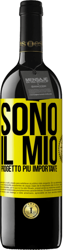 39,95 € Spedizione Gratuita | Vino rosso Edizione RED MBE Riserva Sono il mio progetto più importante Etichetta Gialla. Etichetta personalizzabile Riserva 12 Mesi Raccogliere 2016 Tempranillo