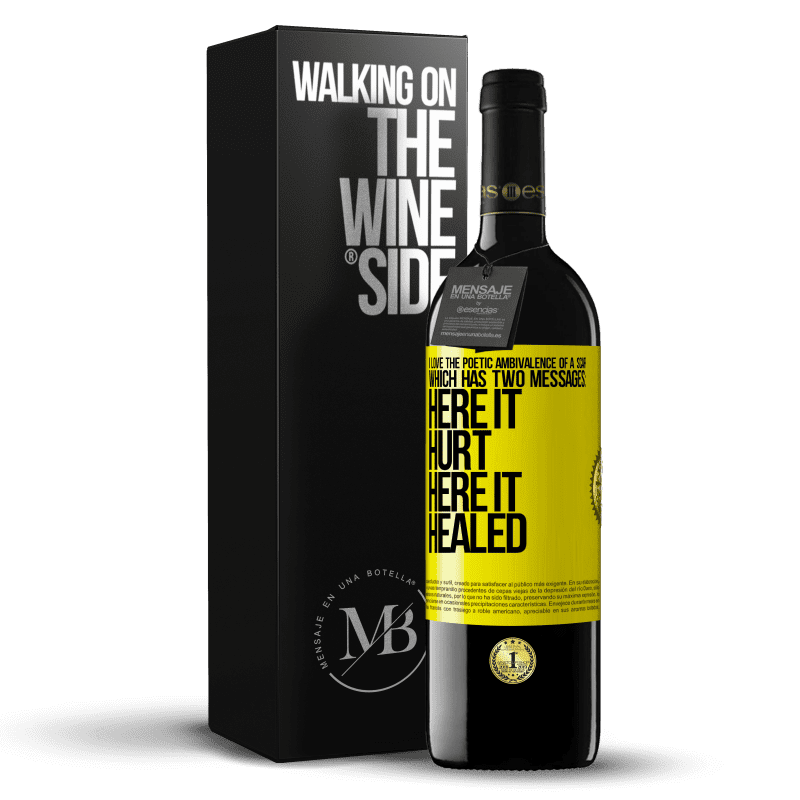 39,95 € Free Shipping | Red Wine RED Edition MBE Reserve I love the poetic ambivalence of a scar, which has two messages: here it hurt, here it healed Yellow Label. Customizable label Reserve 12 Months Harvest 2016 Tempranillo
