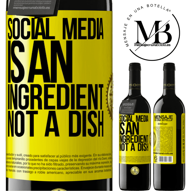 24,95 € Free Shipping | Red Wine RED Edition Crianza 6 Months Social media is an ingredient, not a dish Yellow Label. Customizable label Aging in oak barrels 6 Months Harvest 2019 Tempranillo