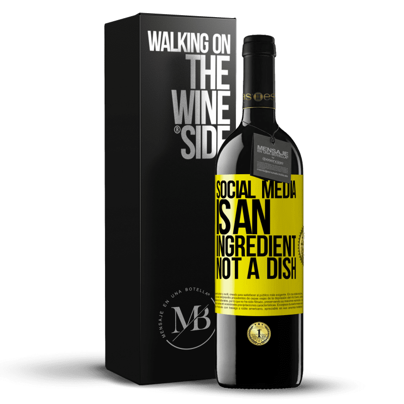 39,95 € Free Shipping | Red Wine RED Edition MBE Reserve Social media is an ingredient, not a dish Yellow Label. Customizable label Reserve 12 Months Harvest 2014 Tempranillo