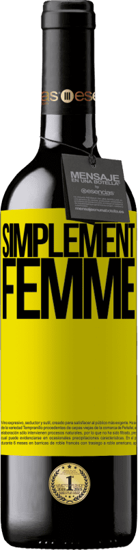 39,95 € Envoi gratuit | Vin rouge Édition RED MBE Réserve Simplement femme Étiquette Jaune. Étiquette personnalisable Réserve 12 Mois Récolte 2016 Tempranillo