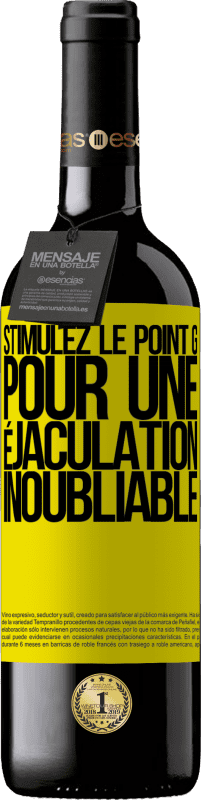39,95 € Envoi gratuit | Vin rouge Édition RED MBE Réserve Stimulez le point G pour une éjaculation inoubliable Étiquette Jaune. Étiquette personnalisable Réserve 12 Mois Récolte 2016 Tempranillo