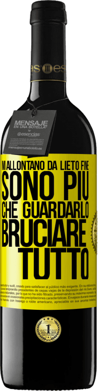 39,95 € | Vino rosso Edizione RED MBE Riserva Mi allontano da lieto fine, sono più che guardarlo bruciare tutto Etichetta Gialla. Etichetta personalizzabile Riserva 12 Mesi Raccogliere 2016 Tempranillo