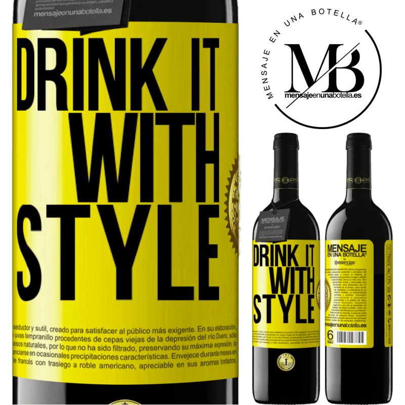 24,95 € Free Shipping | Red Wine RED Edition Crianza 6 Months Drink it with style Yellow Label. Customizable label Aging in oak barrels 6 Months Harvest 2019 Tempranillo