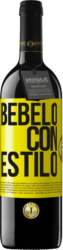 39,95 € | Vino Tinto Edición RED MBE Reserva Bébelo con estilo Etiqueta Amarilla. Etiqueta personalizable Reserva 12 Meses Cosecha 2014 Tempranillo