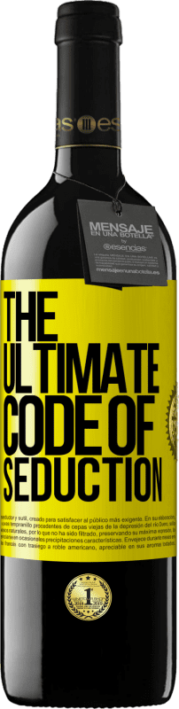 39,95 € Spedizione Gratuita | Vino rosso Edizione RED MBE Riserva The ultimate code of seduction Etichetta Gialla. Etichetta personalizzabile Riserva 12 Mesi Raccogliere 2016 Tempranillo