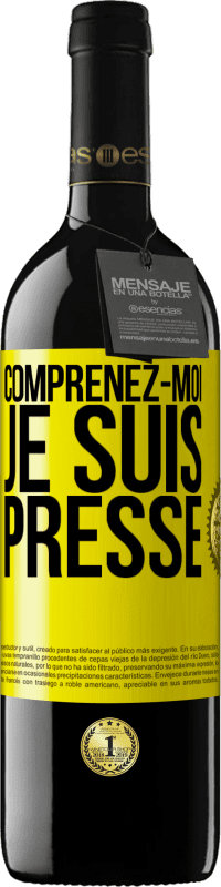 39,95 € Envoi gratuit | Vin rouge Édition RED MBE Réserve Comprenez-moi, je suis pressé Étiquette Jaune. Étiquette personnalisable Réserve 12 Mois Récolte 2015 Tempranillo