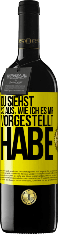 Kostenloser Versand | Rotwein RED Ausgabe MBE Reserve Du siehst so aus, wie ich es mir vorgestellt habe Gelbes Etikett. Anpassbares Etikett Reserve 12 Monate Ernte 2014 Tempranillo