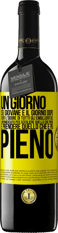 Spedizione Gratuita | Vino rosso Edizione RED MBE Riserva Un giorno sei giovane e il giorno dopo, senti l'odore di tutti gli emollienti del supermercato per scegliere quello che Etichetta Gialla. Etichetta personalizzabile Riserva 12 Mesi Raccogliere 2014 Tempranillo