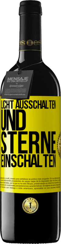 39,95 € Kostenloser Versand | Rotwein RED Ausgabe MBE Reserve Licht ausschalten und Sterne einschalten Gelbes Etikett. Anpassbares Etikett Reserve 12 Monate Ernte 2015 Tempranillo