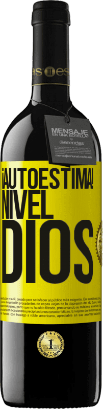 39,95 € | Vino Tinto Edición RED MBE Reserva ¡Autoestima! Nivel dios Etiqueta Amarilla. Etiqueta personalizable Reserva 12 Meses Cosecha 2014 Tempranillo