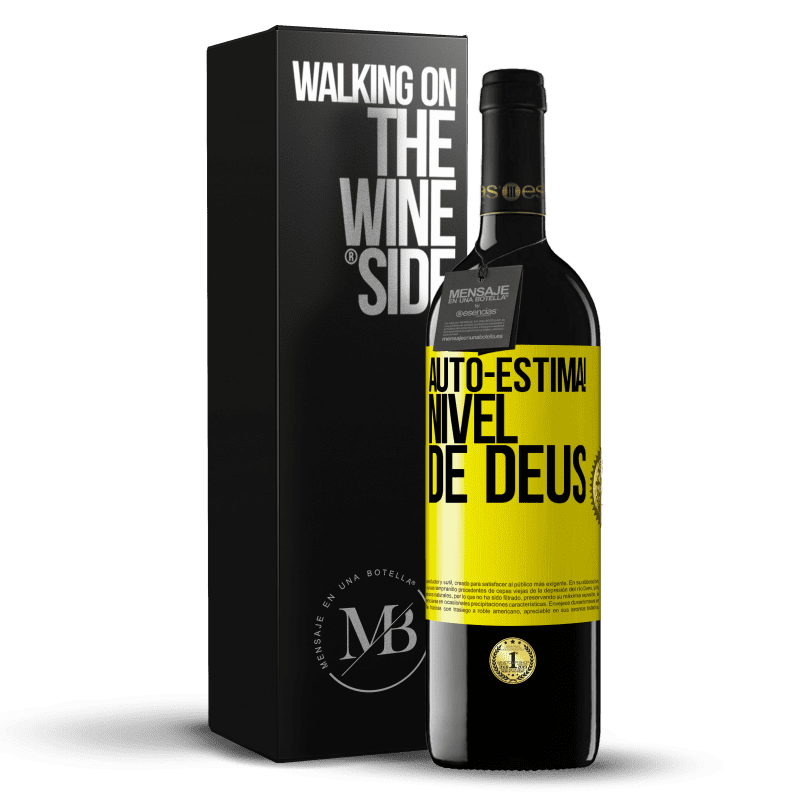 39,95 € Envio grátis | Vinho tinto Edição RED MBE Reserva Auto-estima! Nível de Deus Etiqueta Amarela. Etiqueta personalizável Reserva 12 Meses Colheita 2016 Tempranillo