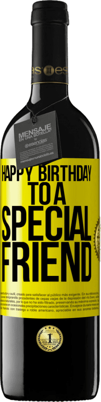 39,95 € | 赤ワイン REDエディション MBE 予約する 特別な友達にお誕生日おめでとう 黄色のラベル. カスタマイズ可能なラベル 予約する 12 月 収穫 2016 Tempranillo