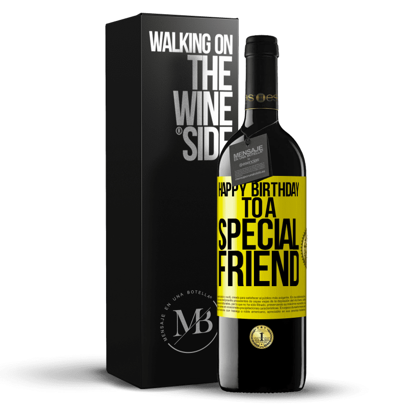 39,95 € Free Shipping | Red Wine RED Edition MBE Reserve Happy birthday to a special friend Yellow Label. Customizable label Reserve 12 Months Harvest 2016 Tempranillo