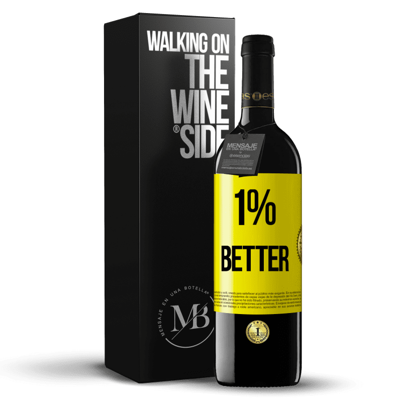 39,95 € Free Shipping | Red Wine RED Edition MBE Reserve 1% Better Yellow Label. Customizable label Reserve 12 Months Harvest 2014 Tempranillo