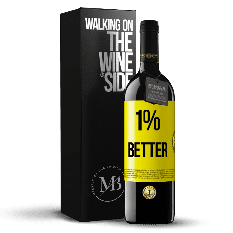 39,95 € Envio grátis | Vinho tinto Edição RED MBE Reserva 1% Better Etiqueta Amarela. Etiqueta personalizável Reserva 12 Meses Colheita 2014 Tempranillo