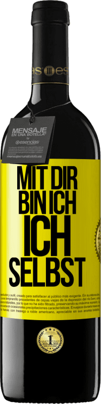 39,95 € Kostenloser Versand | Rotwein RED Ausgabe MBE Reserve Mit dir bin ich ich selbst Gelbes Etikett. Anpassbares Etikett Reserve 12 Monate Ernte 2016 Tempranillo