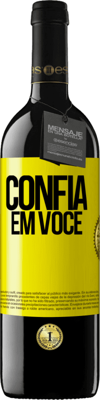 39,95 € Envio grátis | Vinho tinto Edição RED MBE Reserva Confia em você Etiqueta Amarela. Etiqueta personalizável Reserva 12 Meses Colheita 2016 Tempranillo