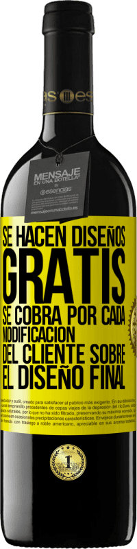 «Se hacen diseños gratis. Se cobra por cada modificación del cliente sobre el diseño final» Edición RED MBE Reserva