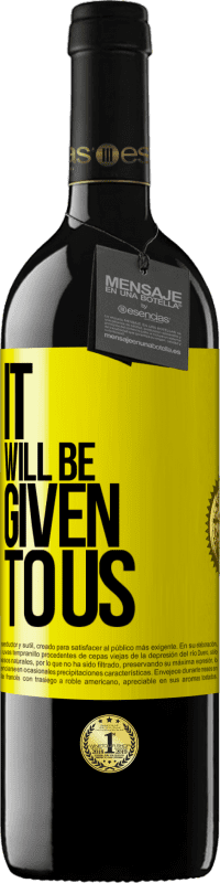 39,95 € 免费送货 | 红酒 RED版 MBE 预订 会给我们的 黄色标签. 可自定义的标签 预订 12 个月 收成 2016 Tempranillo