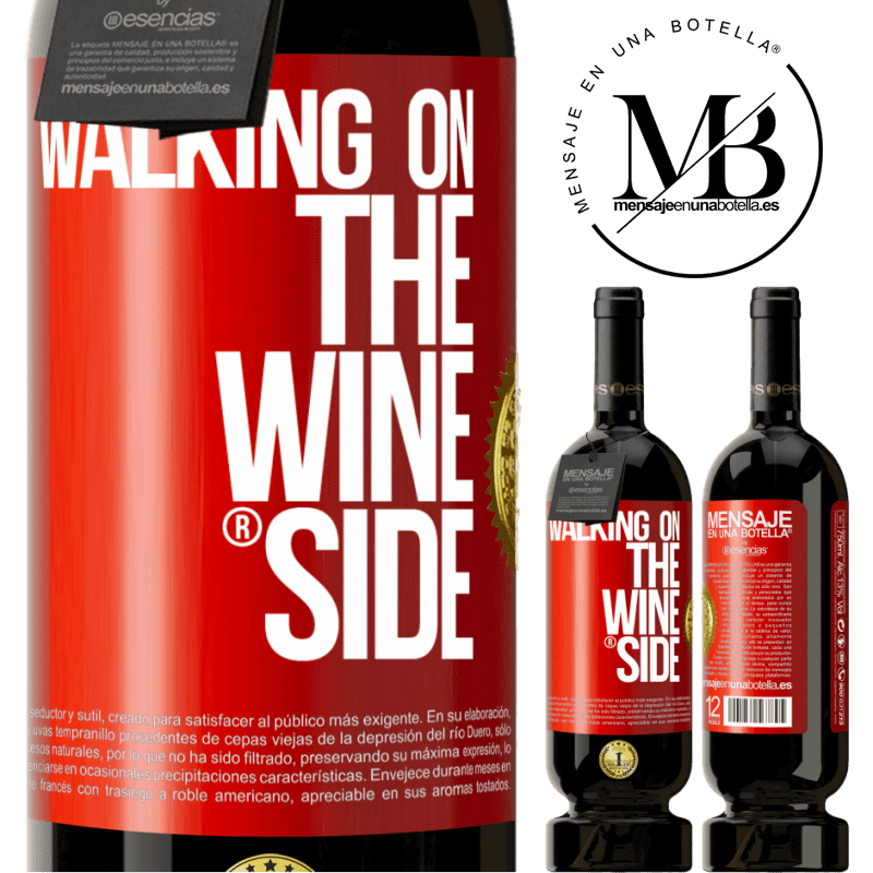 49,95 € Spedizione Gratuita | Vino rosso Edizione Premium MBS® Riserva Walking on the Wine Side® Etichetta Rossa. Etichetta personalizzabile Riserva 12 Mesi Raccogliere 2016 Tempranillo