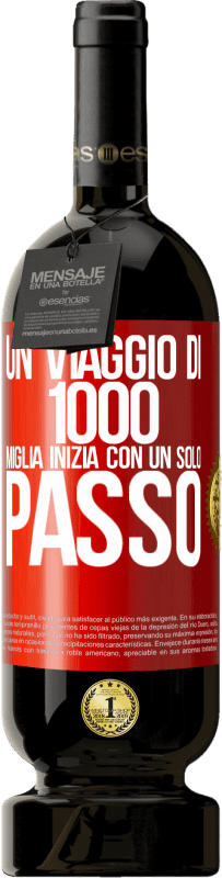 49,95 € | Vino rosso Edizione Premium MBS® Riserva Un viaggio di mille miglia inizia con un solo passo Etichetta Rossa. Etichetta personalizzabile Riserva 12 Mesi Raccogliere 2016 Tempranillo