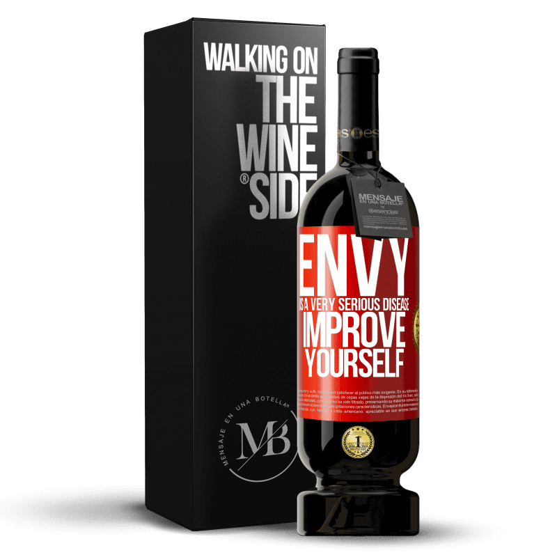 49,95 € Free Shipping | Red Wine Premium Edition MBS® Reserve Envy is a very serious disease, improve yourself Red Label. Customizable label Reserve 12 Months Harvest 2014 Tempranillo