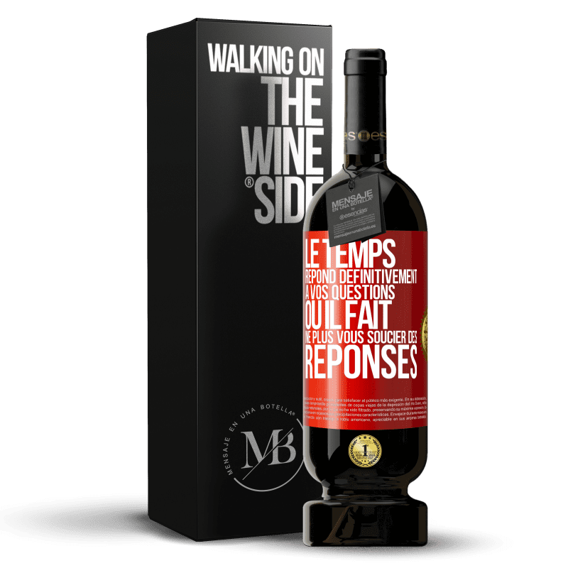 49,95 € Envoi gratuit | Vin rouge Édition Premium MBS® Réserve Le temps répond définitivement à vos questions ou il fait ne plus vous soucier des réponses Étiquette Rouge. Étiquette personnalisable Réserve 12 Mois Récolte 2015 Tempranillo