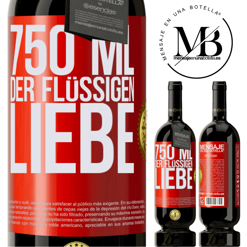 49,95 € Kostenloser Versand | Rotwein Premium Ausgabe MBS® Reserve 750 ml flüssiger Liebe Rote Markierung. Anpassbares Etikett Reserve 12 Monate Ernte 2015 Tempranillo