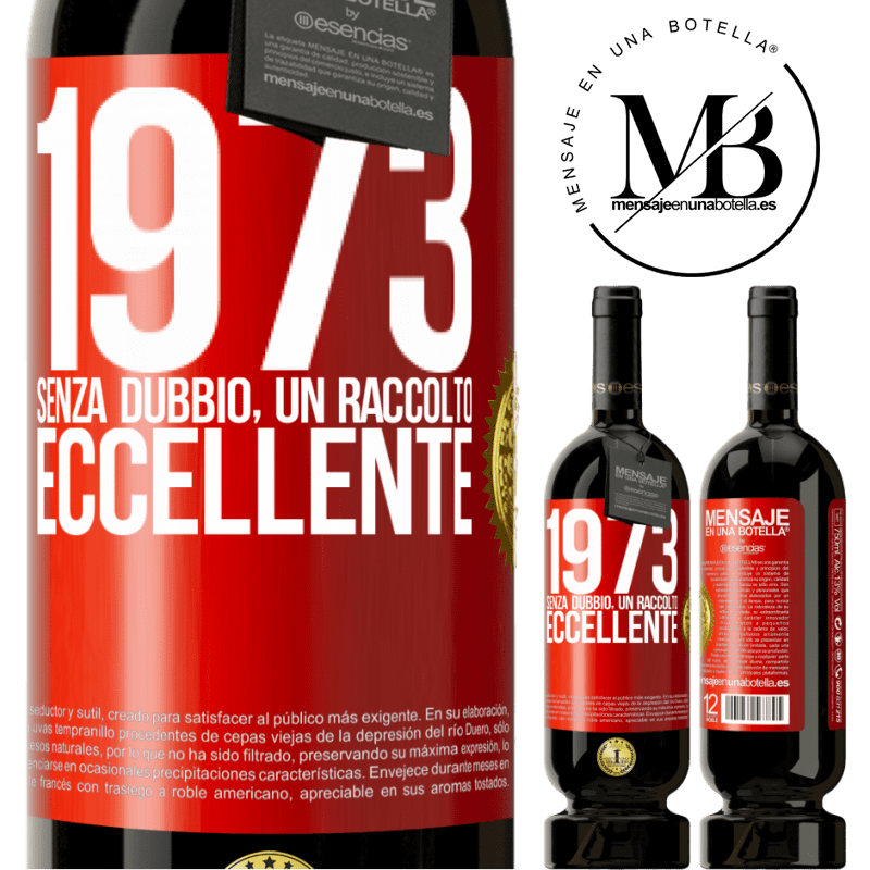 49,95 € Spedizione Gratuita | Vino rosso Edizione Premium MBS® Riserva 1973. Senza dubbio, un raccolto eccellente Etichetta Rossa. Etichetta personalizzabile Riserva 12 Mesi Raccogliere 2014 Tempranillo