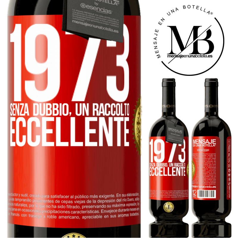 49,95 € Spedizione Gratuita | Vino rosso Edizione Premium MBS® Riserva 1973. Senza dubbio, un raccolto eccellente Etichetta Rossa. Etichetta personalizzabile Riserva 12 Mesi Raccogliere 2016 Tempranillo